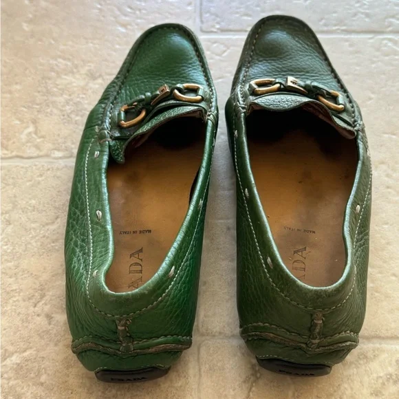 Green Prada Loafers 7 - Picture 4 of 7
